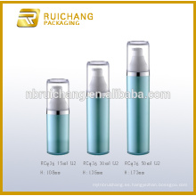Botella airless de 15ml / 30ml / 50ml, botella sintética cosmética de la loción, botella cosmética de la bomba del tubo doble
